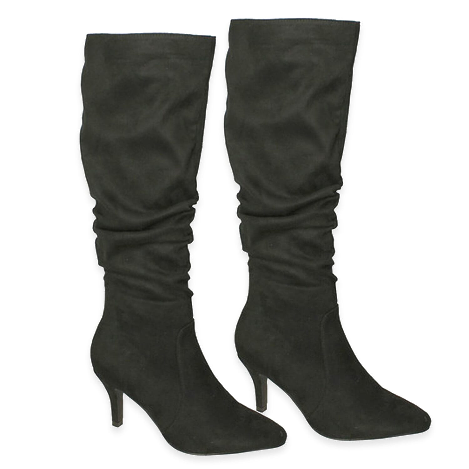 Black microsuede boots hotsell