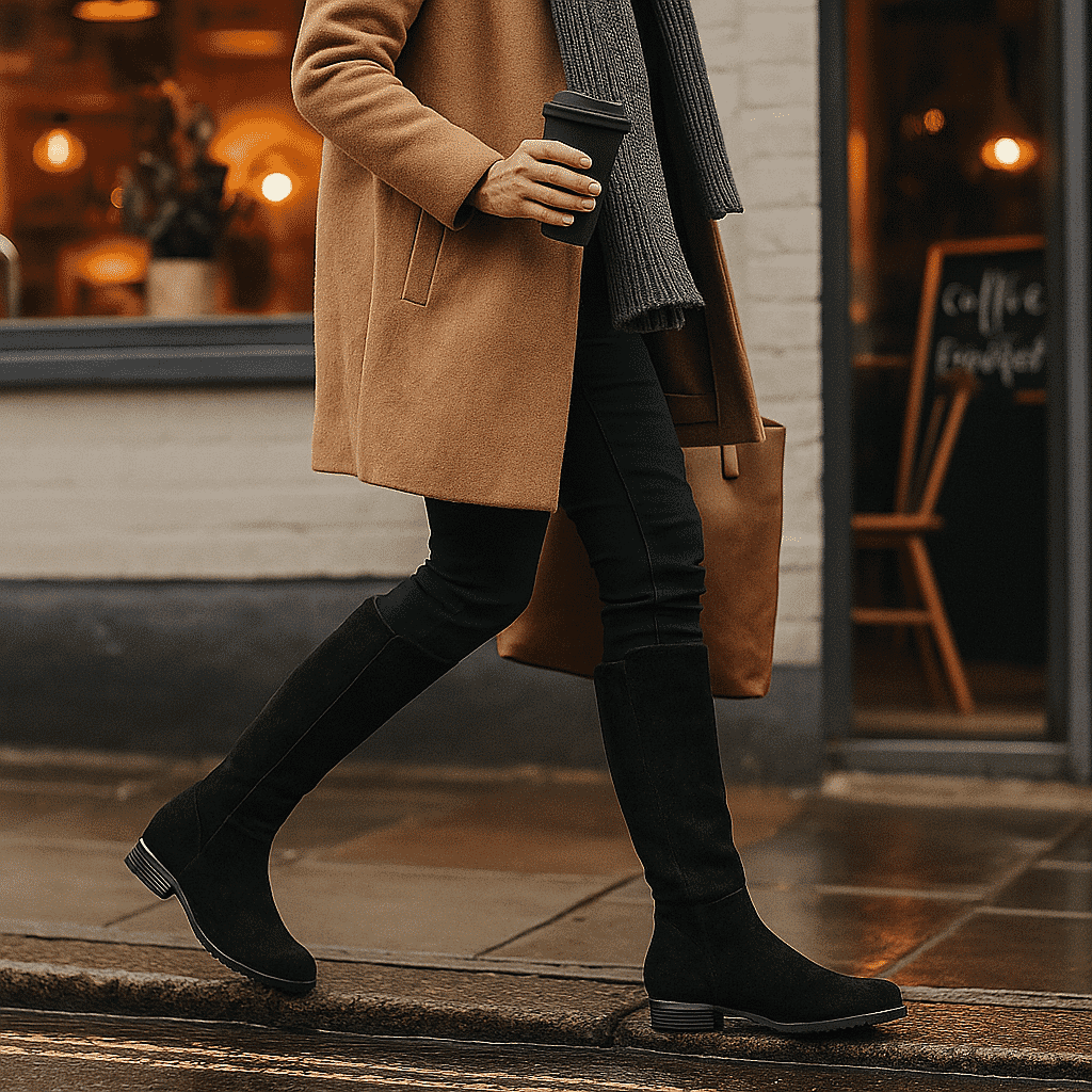 Ladies High Knees Boots (Size 6) - Black