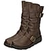 Ladies Mid Wedge Sole High EEE Wide Fit Boots with 2 Buckle Straps