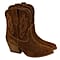 Ladies Suede Short Cowboy Boot