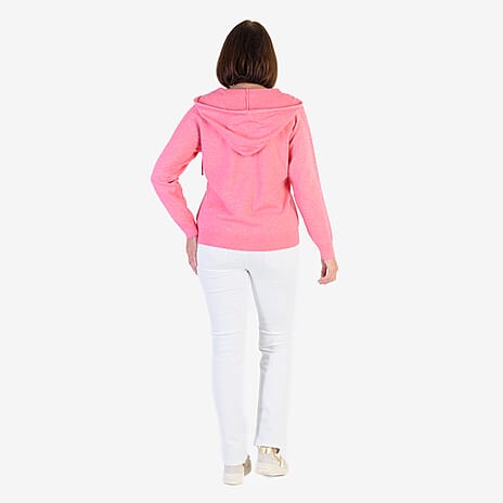 Mudflower Cable Zip Up Cardigan (Size 18) - Pink
