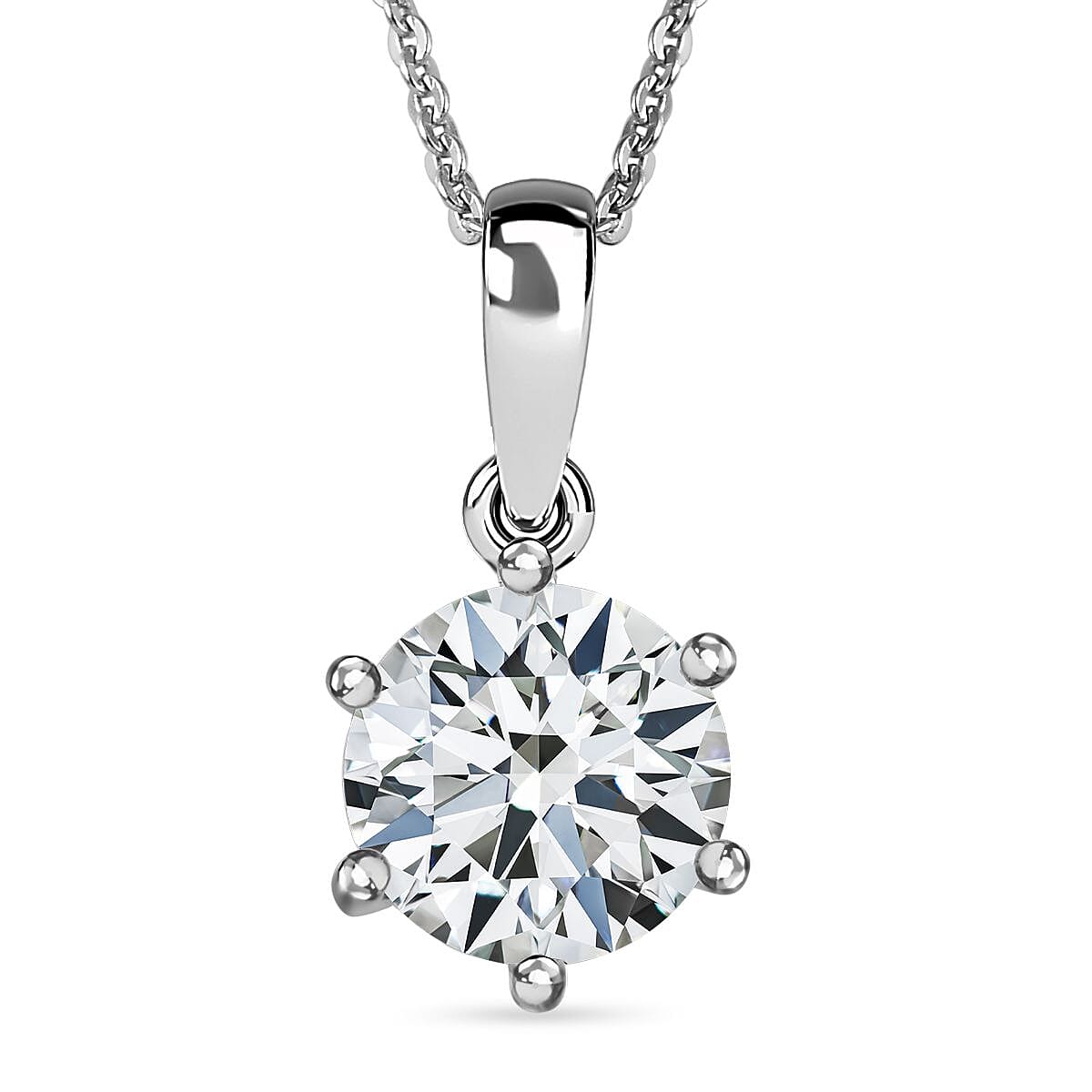 Luxuriant Diamond-950 Platinum SGL Certified VS-GH  Lab Grown Diamond  Solitaire Pendant 2.03 Ct.