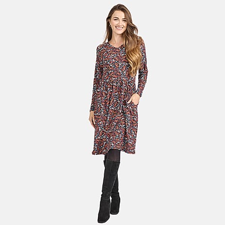 Mudflower Knitted Dress - Brown