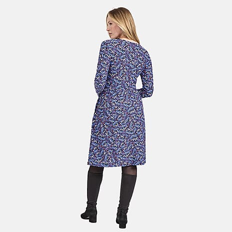 Mudflower Butterfly Printed Soft Touch Dress (Size 18) - Blue