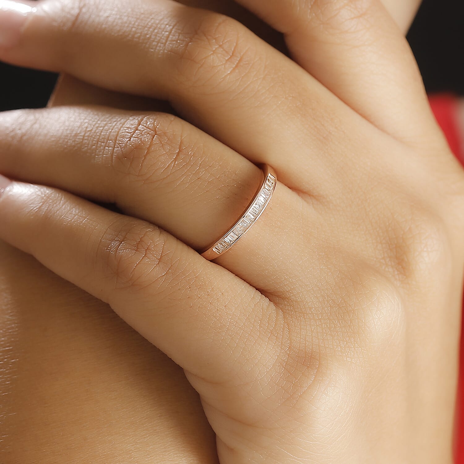 White Diamond Ring in Sterling Silver