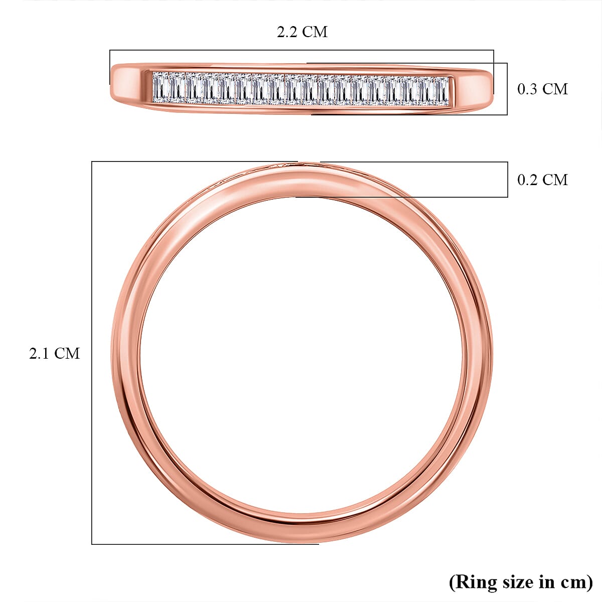 White Diamond Ring in Sterling Silver