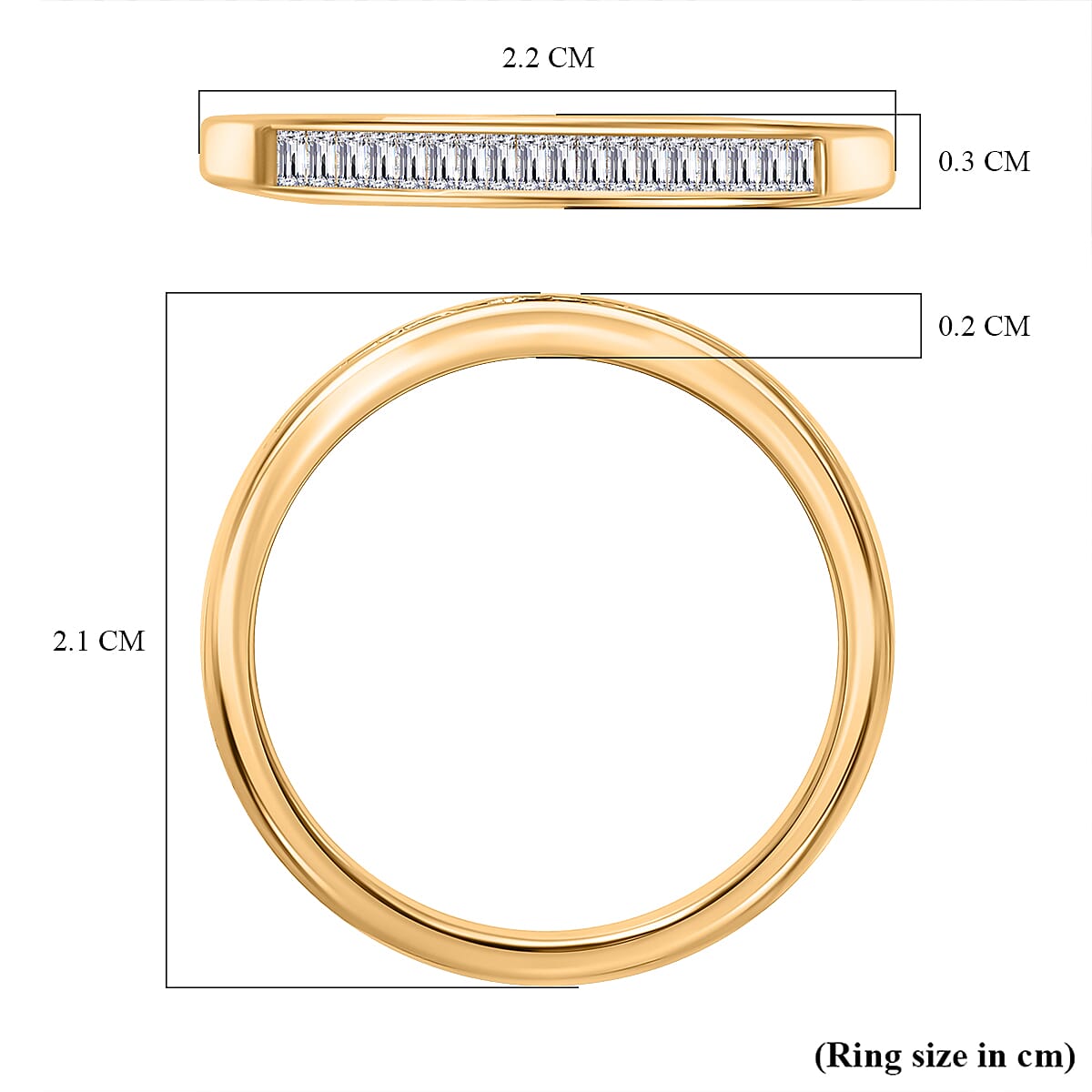 White Diamond Ring in Sterling Silver