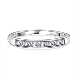 White Diamond Ring in Sterling Silver