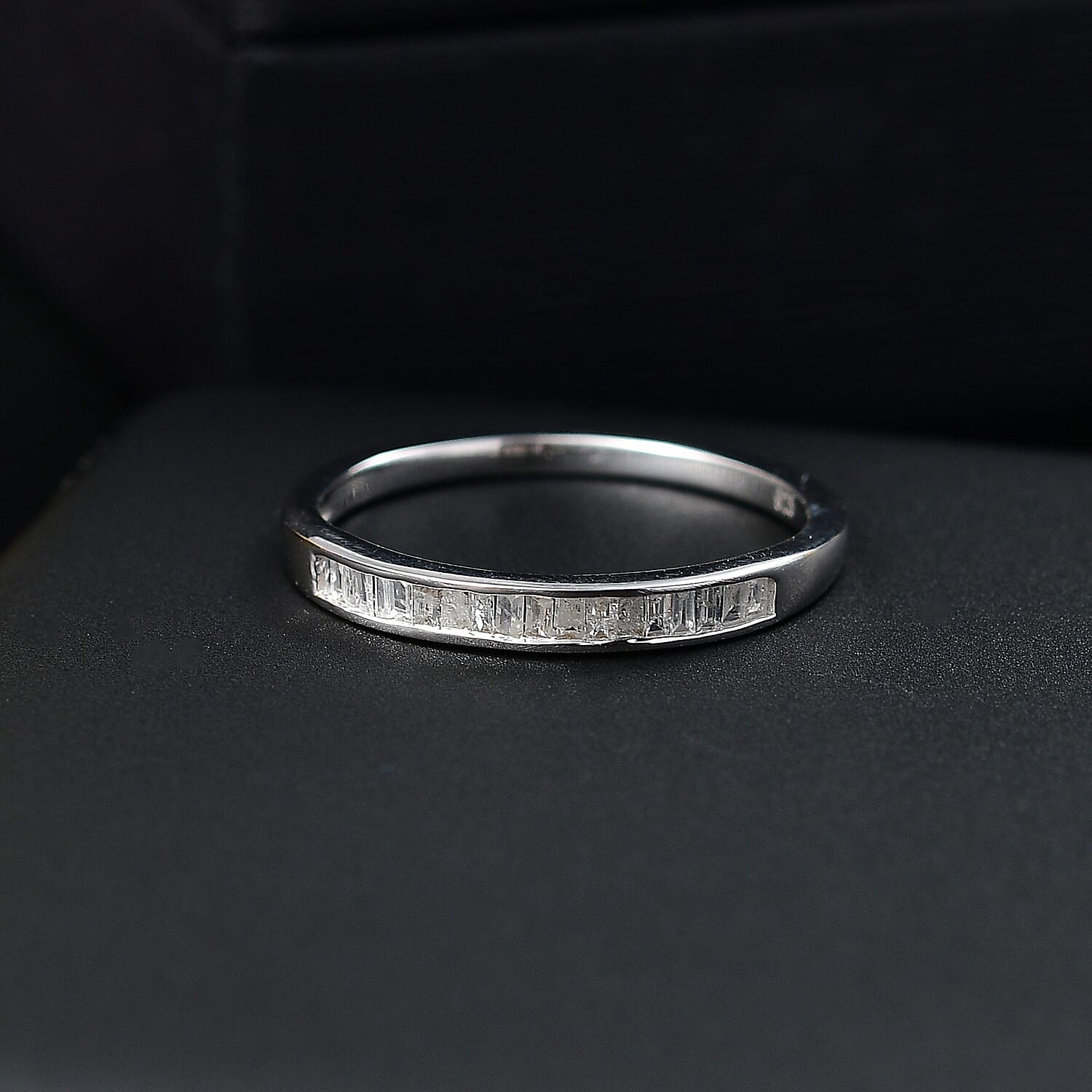White Diamond Ring in Sterling Silver
