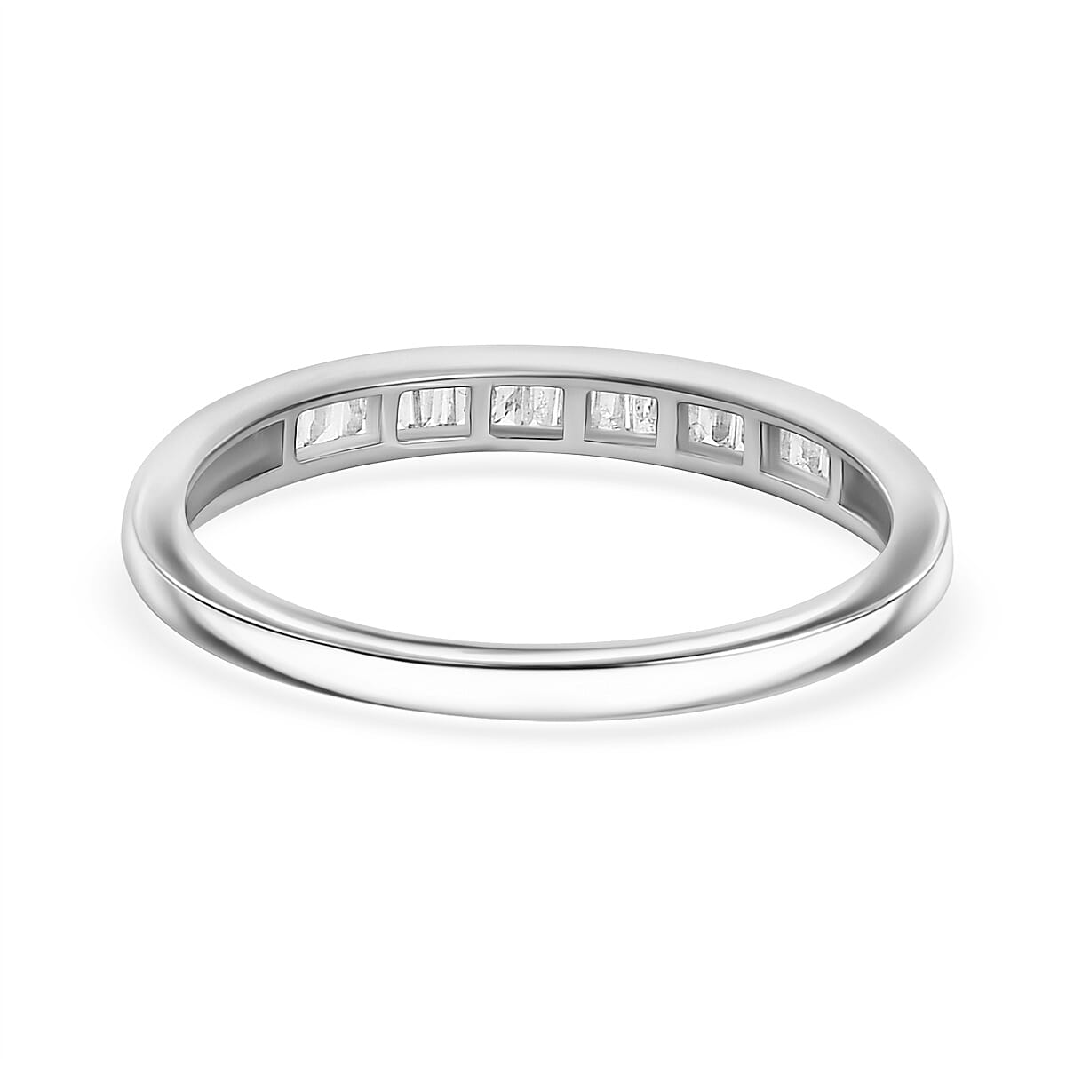 White Diamond Ring in Sterling Silver