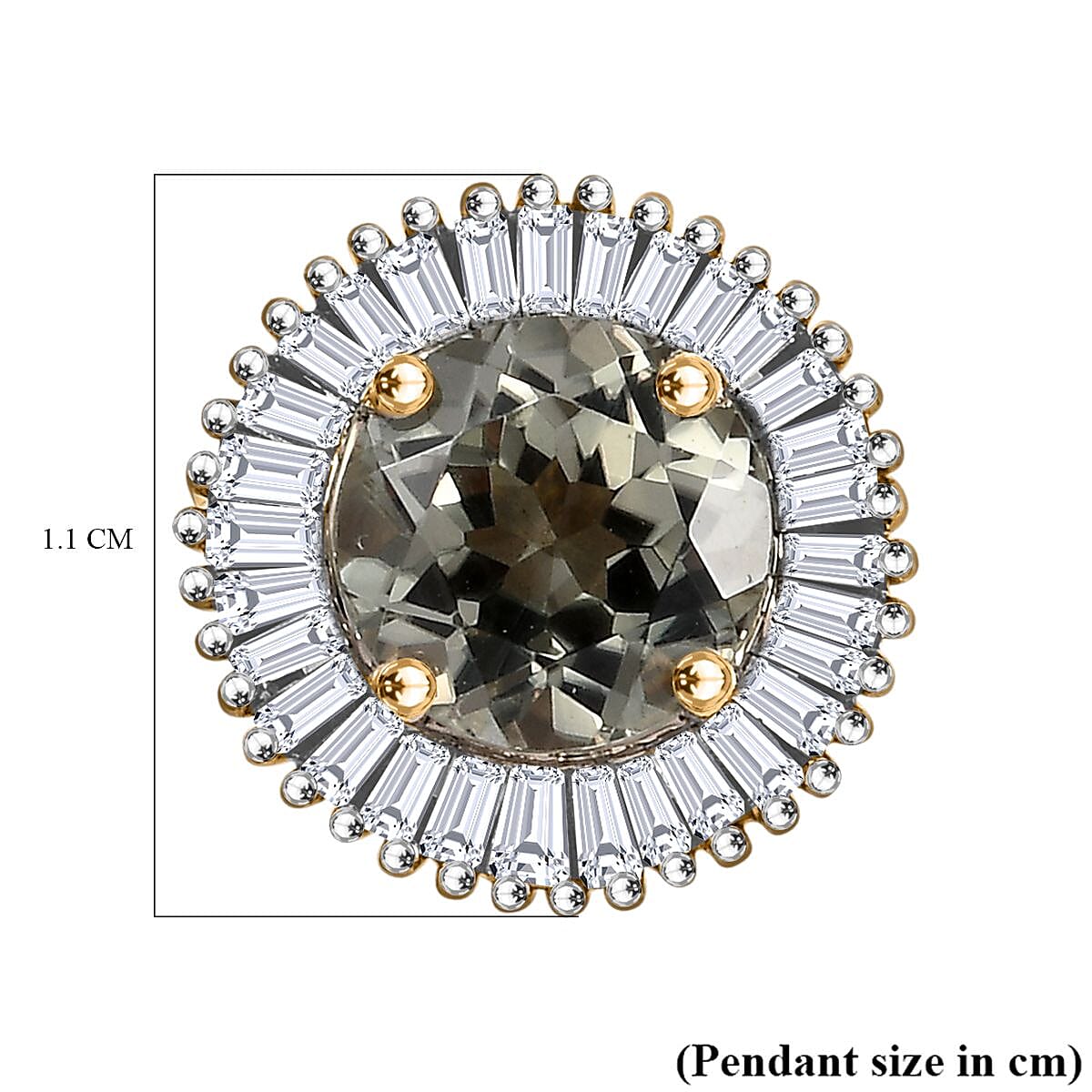 9K Yellow Gold AAA Turkizite & White Diamond Circle of Life pendant  1.17 Ct.