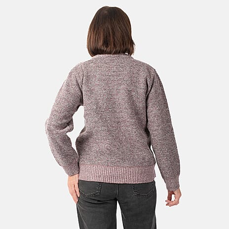 Beaumonde Ladies Round Neck Knitted Zipper (Size 12 to 14) - Pink