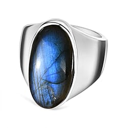 Solitaire Ring in Silver Tone