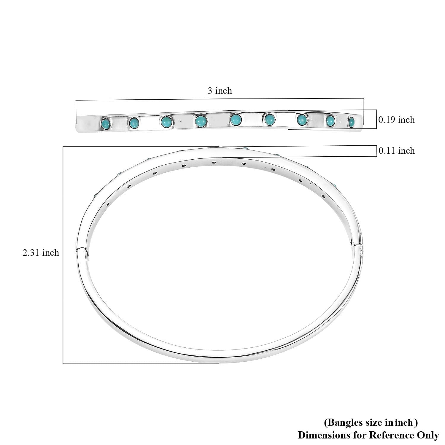 Sleeping Beauty Turquoise Bangle (Size 7.50)