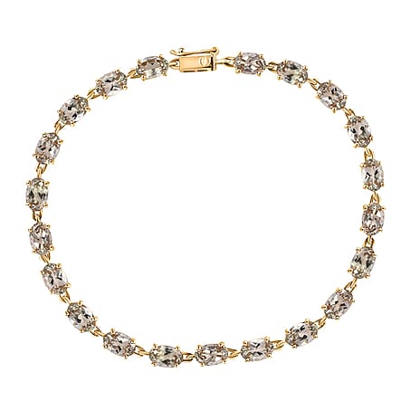 14K Yellow Gold AAA Turkizite Bracelet (Size - 7.5) 12.03 Ct.