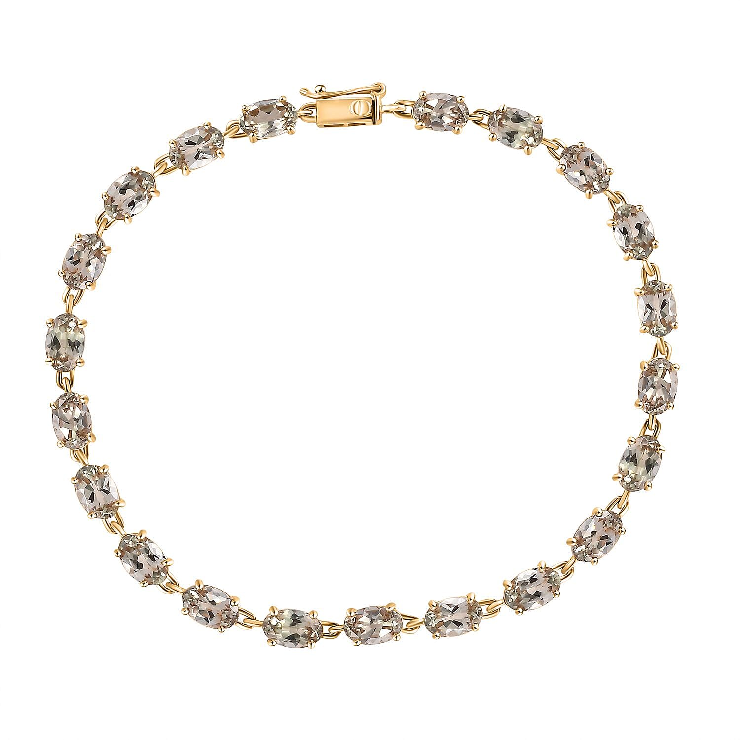 14K Yellow Gold AAA Turkizite Bracelet (Size - 7.5) 12.03 Ct. 14K Yellow Gold AAA Turkizite Bracelet (Size - 7.5) 12.03 Ct.