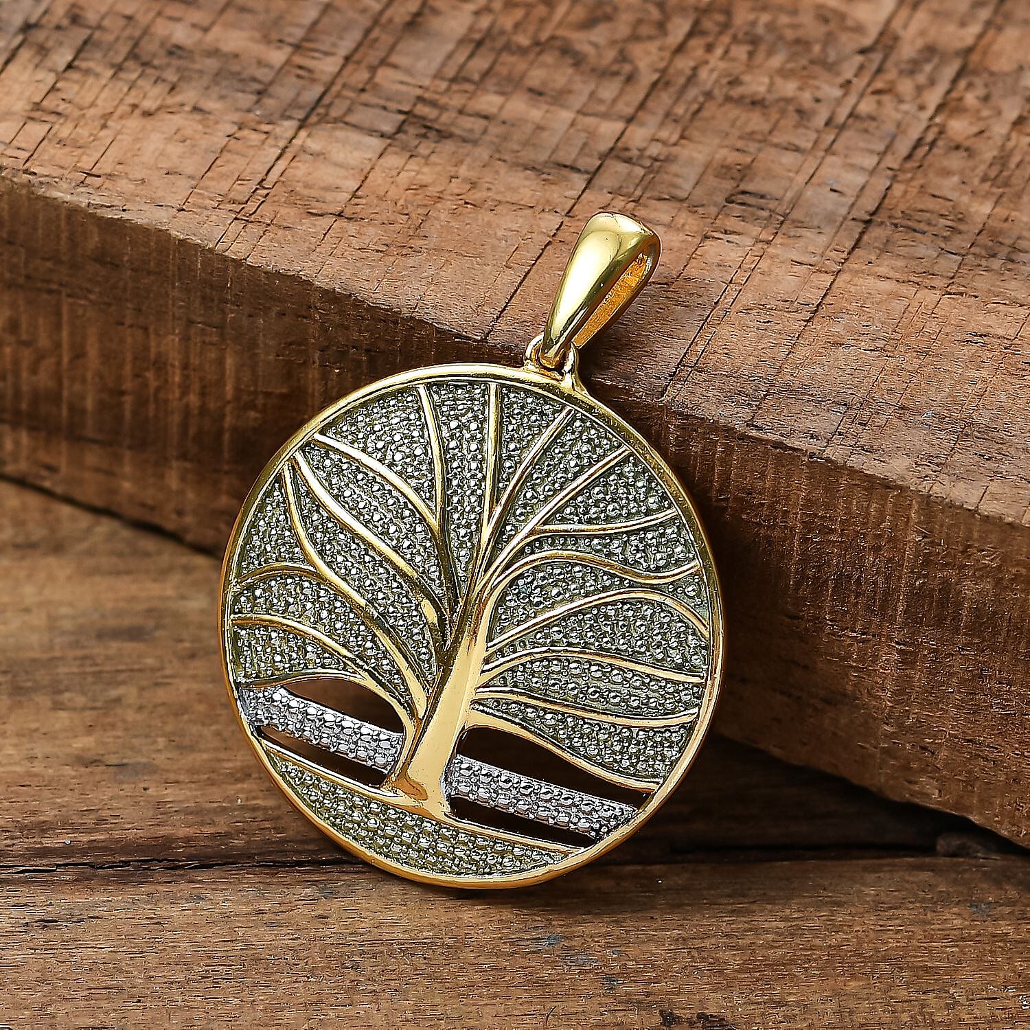 Diamond Tree Of Life Pendant in Plating