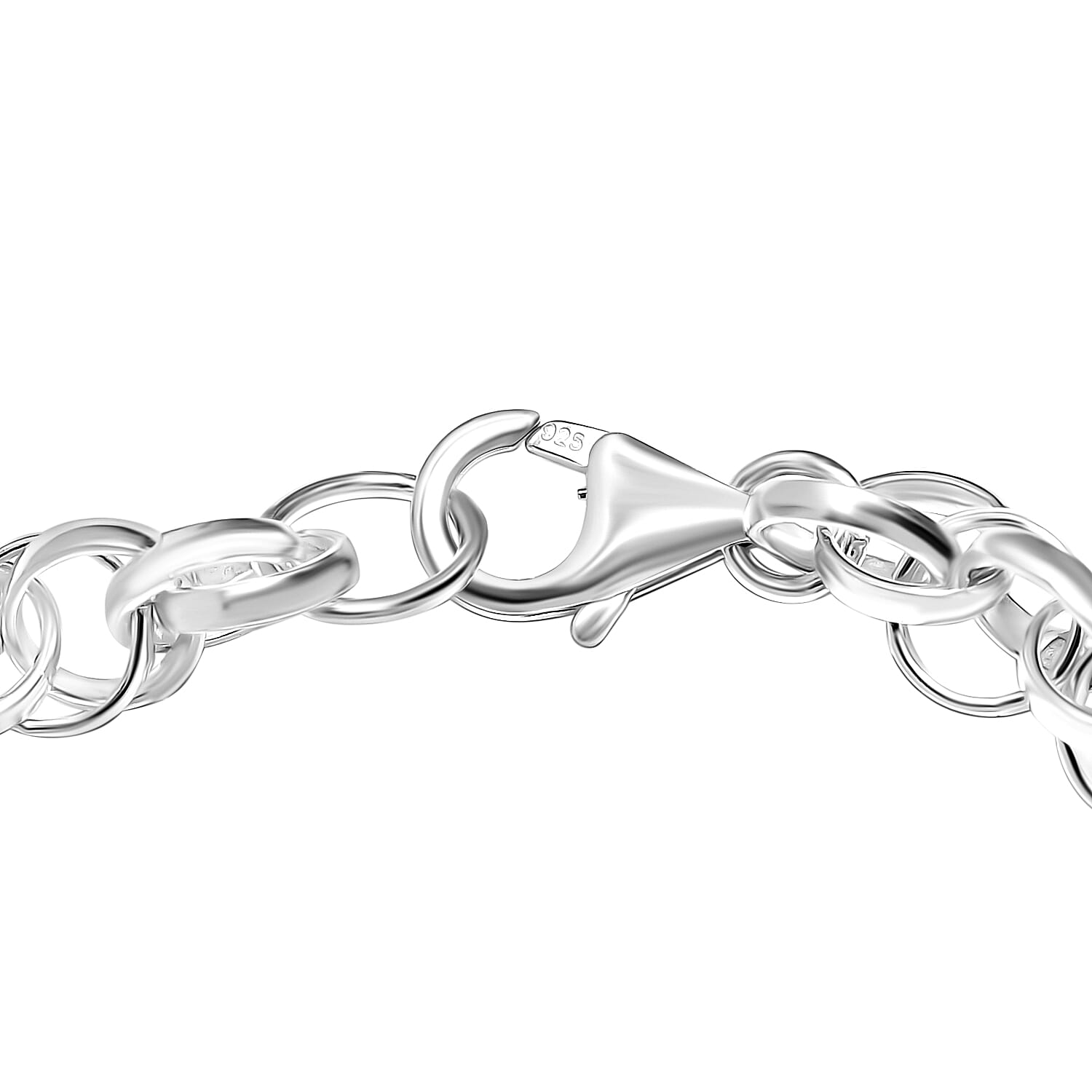 Vicenza Close Out - Prince of Wales Sterling Silver Bracelet with Lobster Clasp (Size - 7.5) Silver Wt. 9.60 Gms.