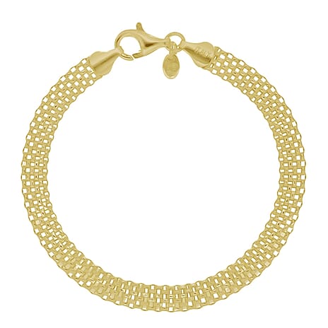 THE CYBER MONDAY EXCLUSIVE DEAL - La Bella Fine Italian Jewellery - Gold Overlay Sterling Silver Bracelet (Size - 7.5)