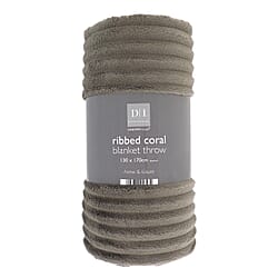 Ribbed Coral Blanket Throw