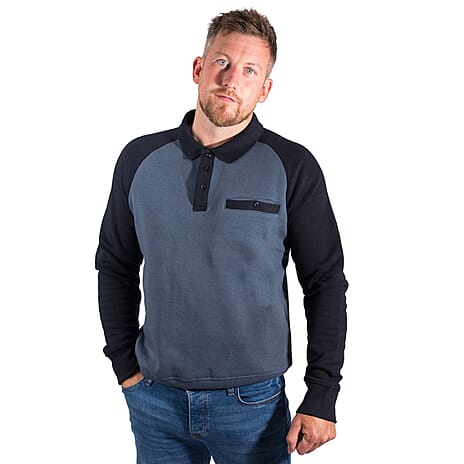 Charles Norton Waylon Cotton Blend Sweatshirt (Size XXL) - Air Force