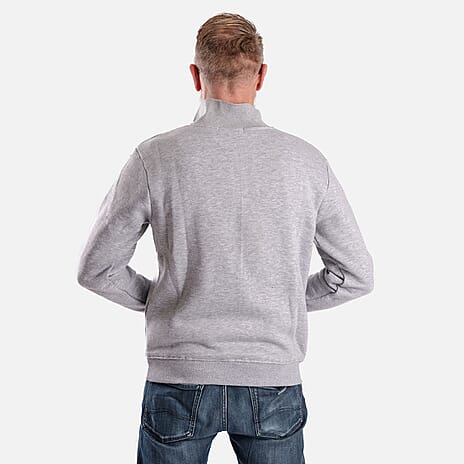 Charles Norton Cotton Blend Polo Sweatshirt  - Grey