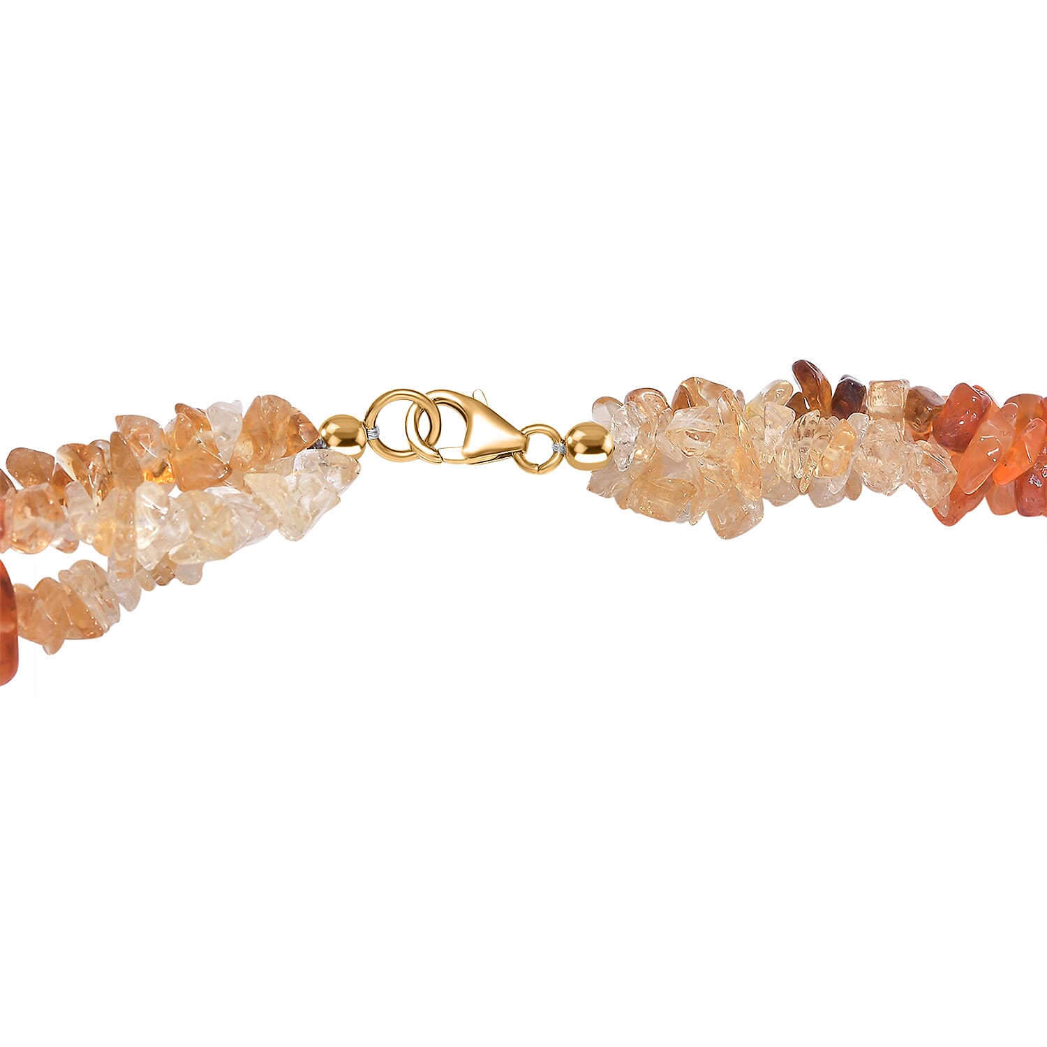 Tanzanite, Multi gemstones Necklace in 18k Vermeil Yellow Gold in Rhodium Sterling Silver (Size 20) 350.0 Ct