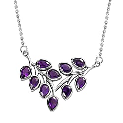 African Amethyst & Multi Gemstones Necklace (Size - 20) 4.42 Ct.