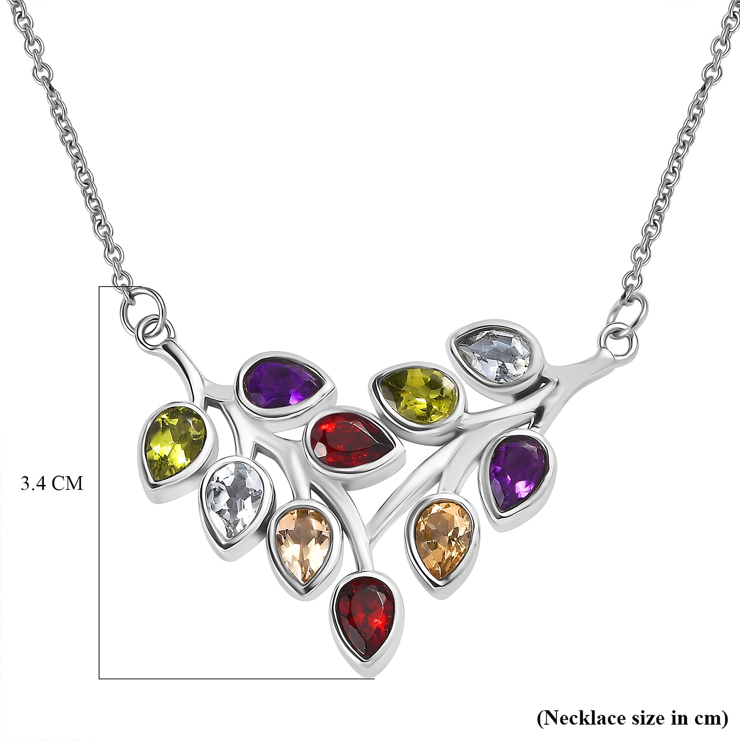 African Amethyst & Multi Gemstones Necklace (Size - 20) 4.42 Ct. African Amethyst & Multi Gemstones Necklace (Size - 20) 4.42 Ct.