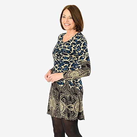 Sugar Crisp Animal Printed Tunic (Size S) - Beige