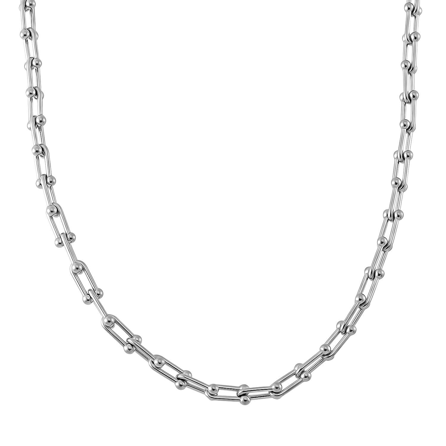 Designer Inspired Industrial Necklace With Lobster Clasp (Size - 20) in Silver Tone