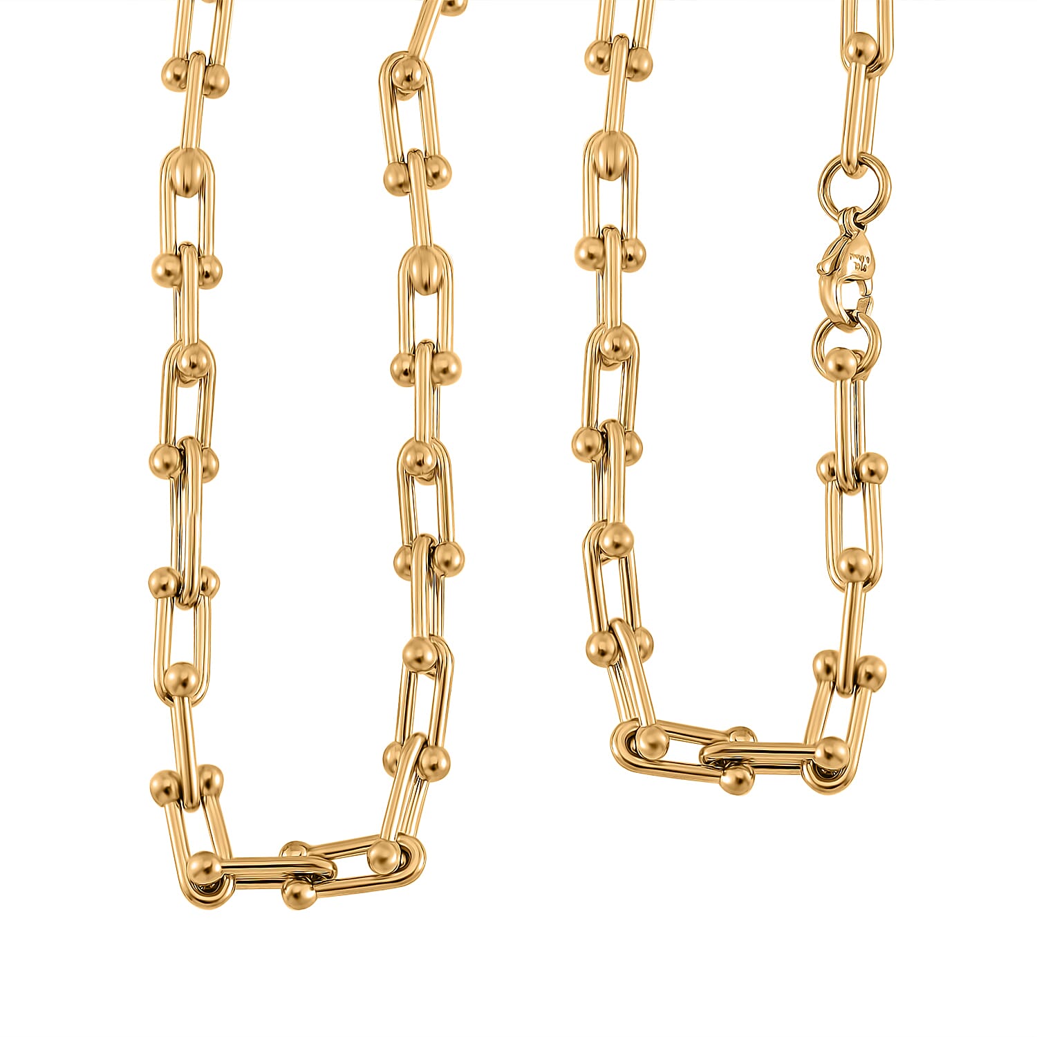 Designer Inspired Industrial Necklace With Lobster Clasp (Size - 20) in Yellow