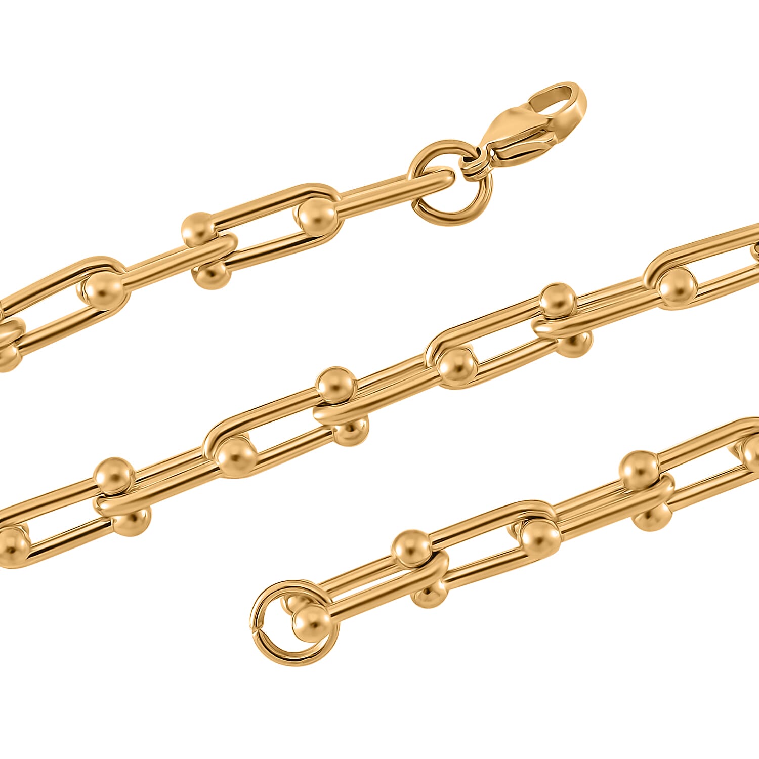 Designer Inspired Industrial Necklace With Lobster Clasp (Size - 20) in Yellow