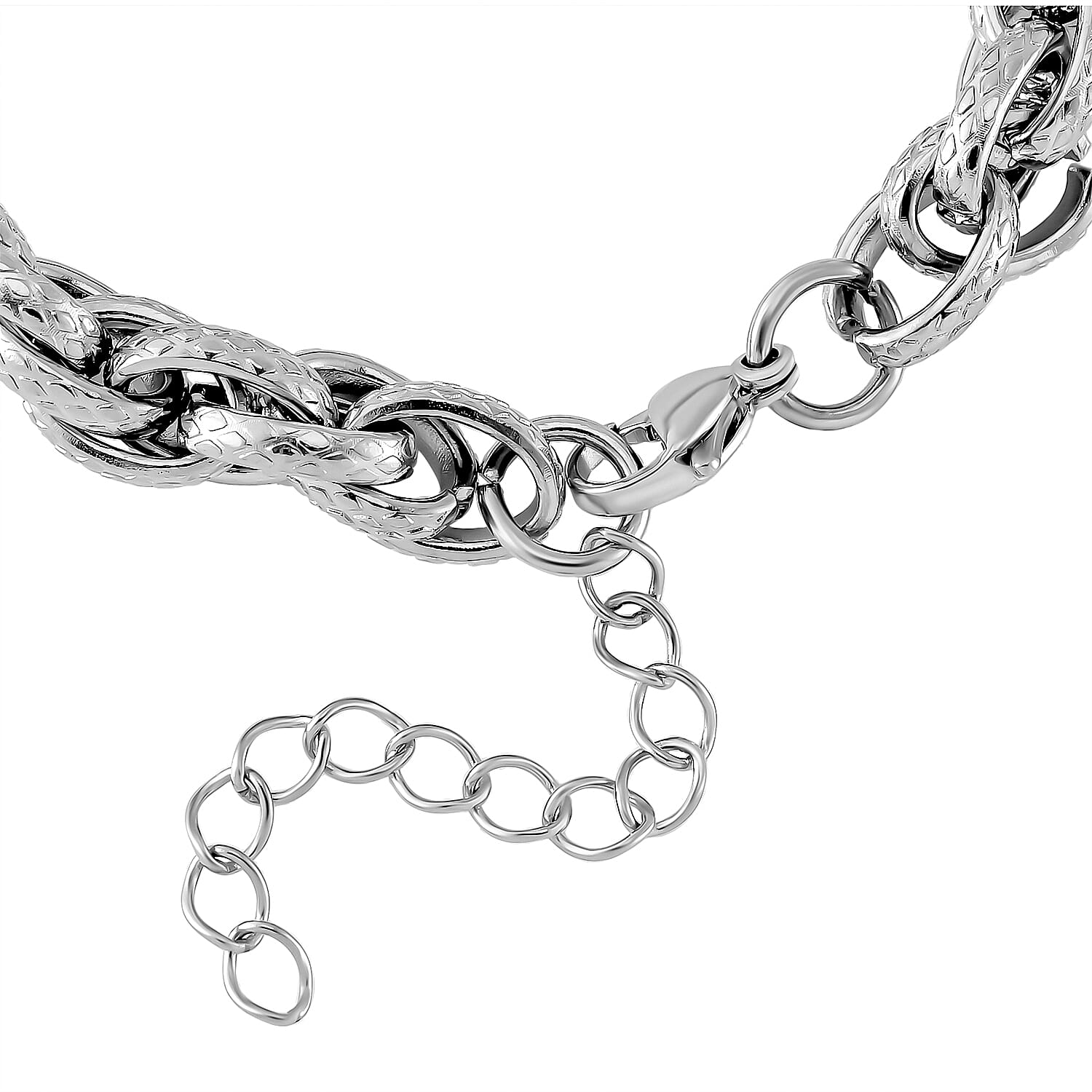 Close Out Deal- Bracelet With Lobster Clasp (Size - 7.5-2 EXT) White