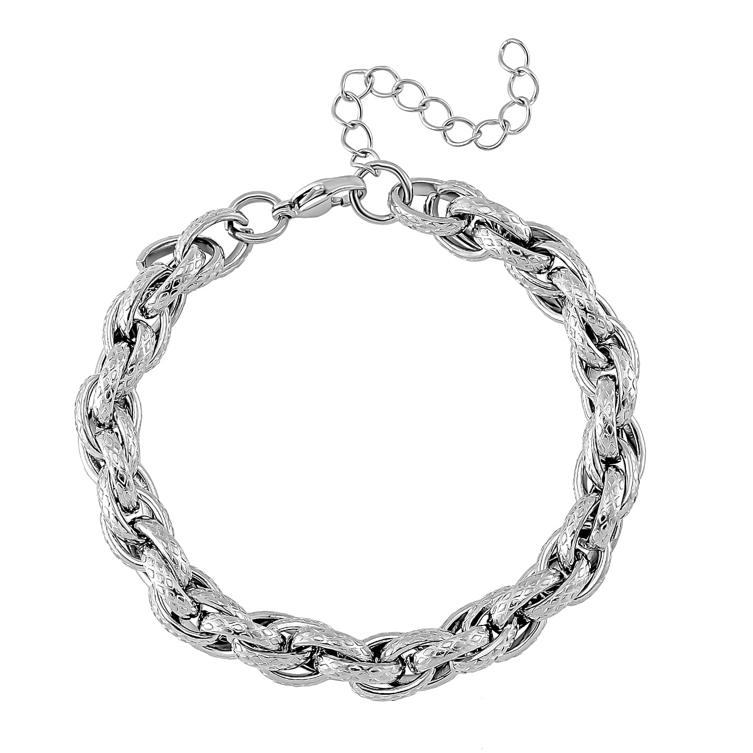 Close Out Deal- Bracelet With Lobster Clasp (Size - 7.5-2 EXT) White