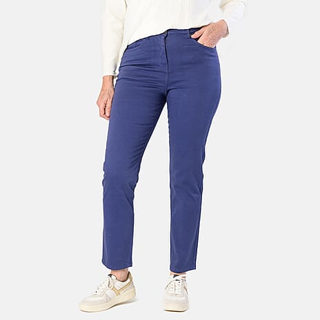 Tamsy Cotton Stretch Twill Jean (Size 18) - Indigo