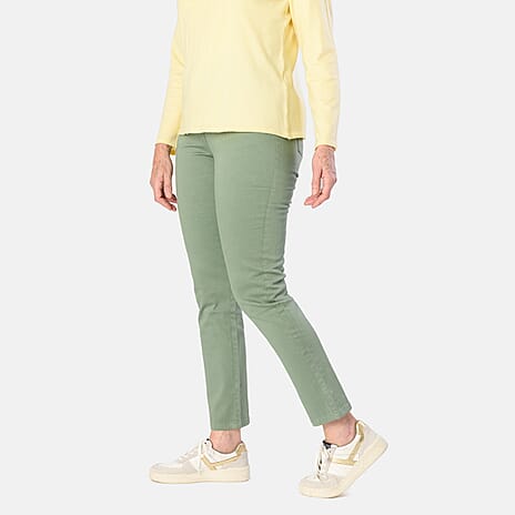 Tamsy Cotton Stretch Twill Jean (Size 20) - Khaki