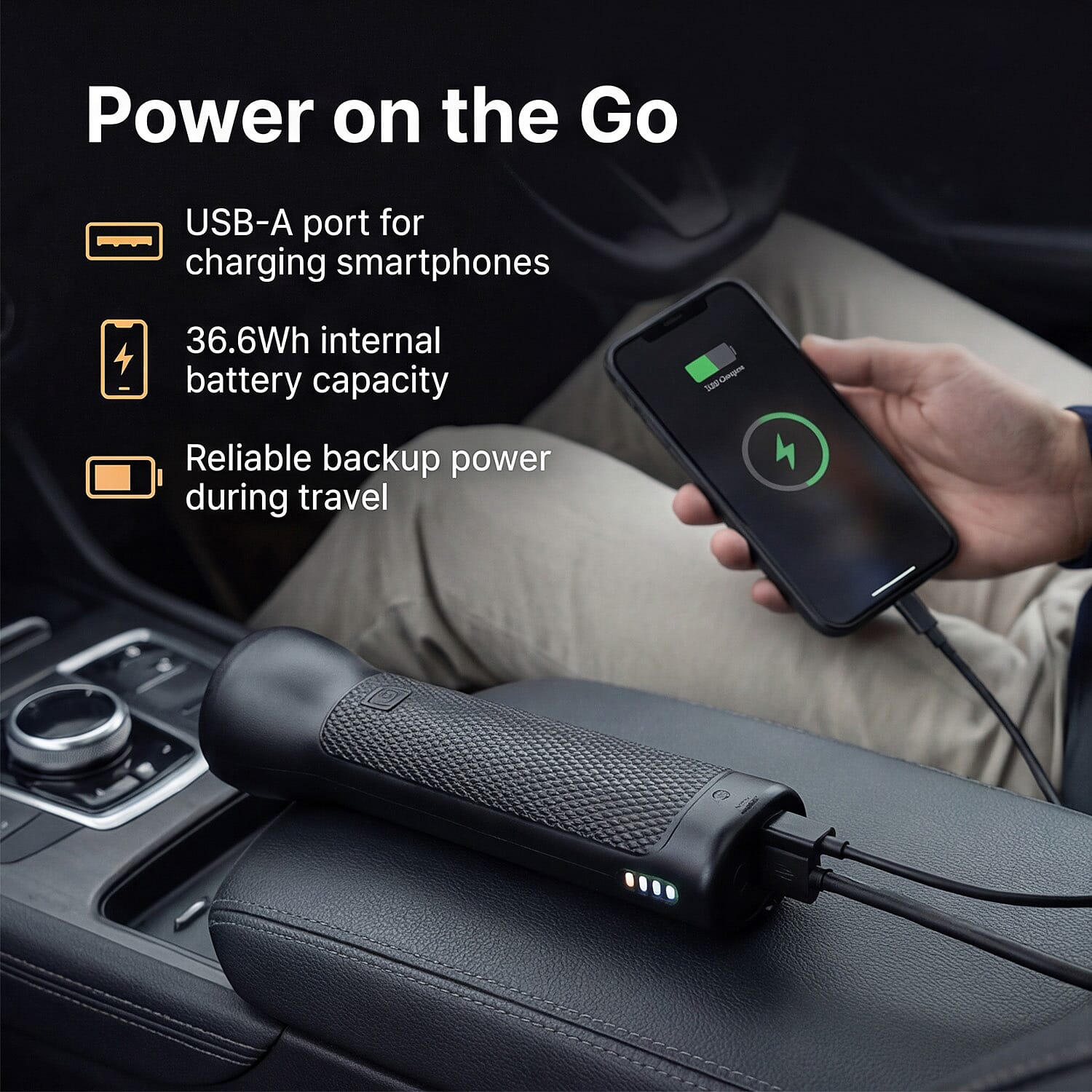 Lowest Ever - MOPHIE Powerstation Go Rugged Powerbank Flashlight Car Jump Starter
