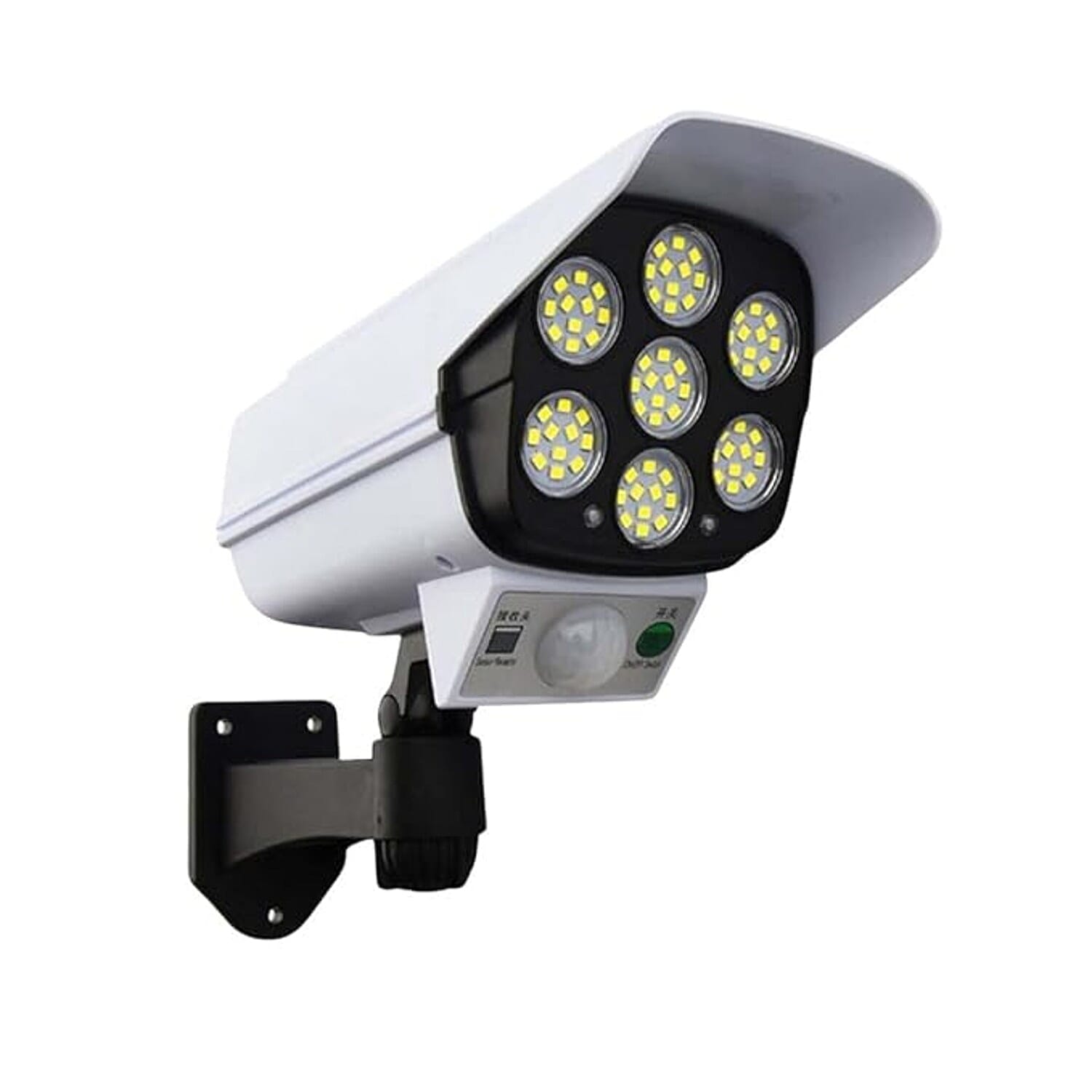 Hofftech Dummy Camera with solar sensor led lamp - Ip44 Waterproof, 200 Lumen.