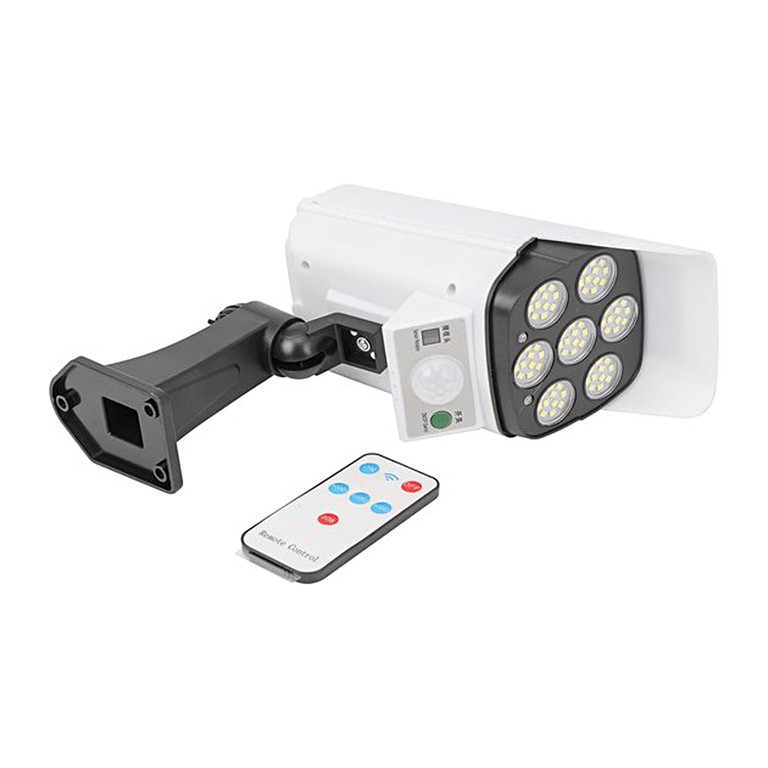 Hofftech Dummy Camera with solar sensor led lamp - Ip44 Waterproof, 200 Lumen.