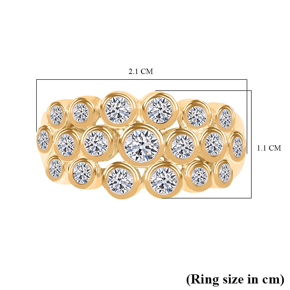 Luxuriant Diamond  9K Yellow Gold  VS   Zambian Emerald ,  Lab Grown Diamond  EF, VS Ring 1.10 ct,  Gold Wt. 4.34 Gms  1.095  Ct.
