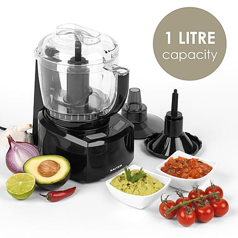 Compact Prep Pro for Effective Chopping - Grinding (Capacity 1L) - Black