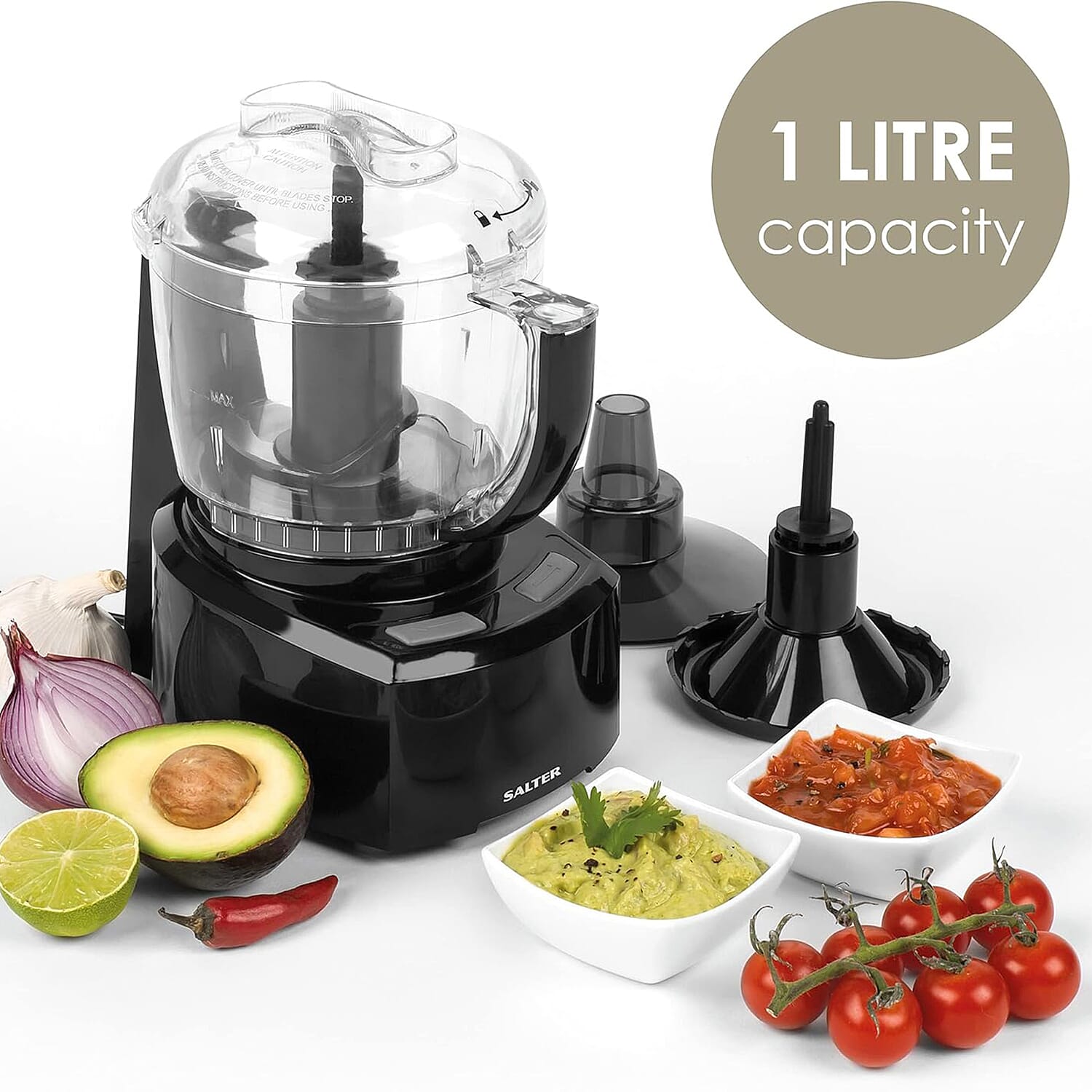 Salter Mini Food Processor Chopper 8-in-1 Cookware Set Salter Mini Food Processor Chopper 8-in-1 Cookware Set