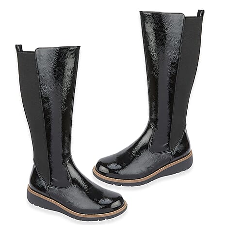 Shoes by Emma Ladies Shoe (Size 7) - Black Patent