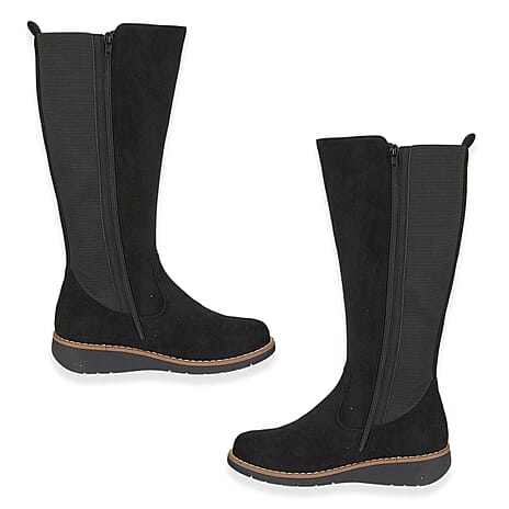 Shoes by Emma Ladies Shoe (Size 4) - Black Suedette