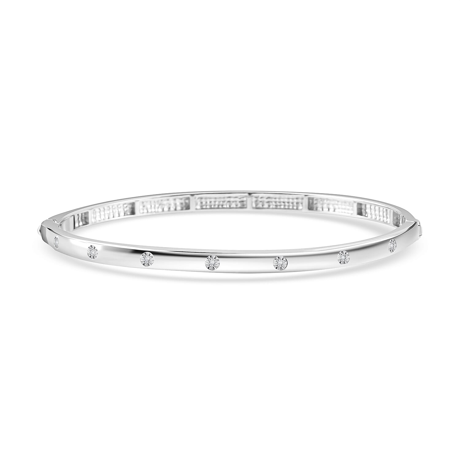 Mega Closeout Deal - Black Diamond Bangle (Size 7.5)