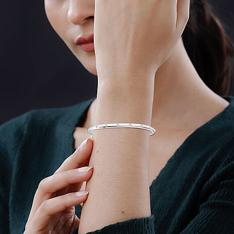 Mega Closeout Deal - Black Diamond Bangle (Size 7.5)