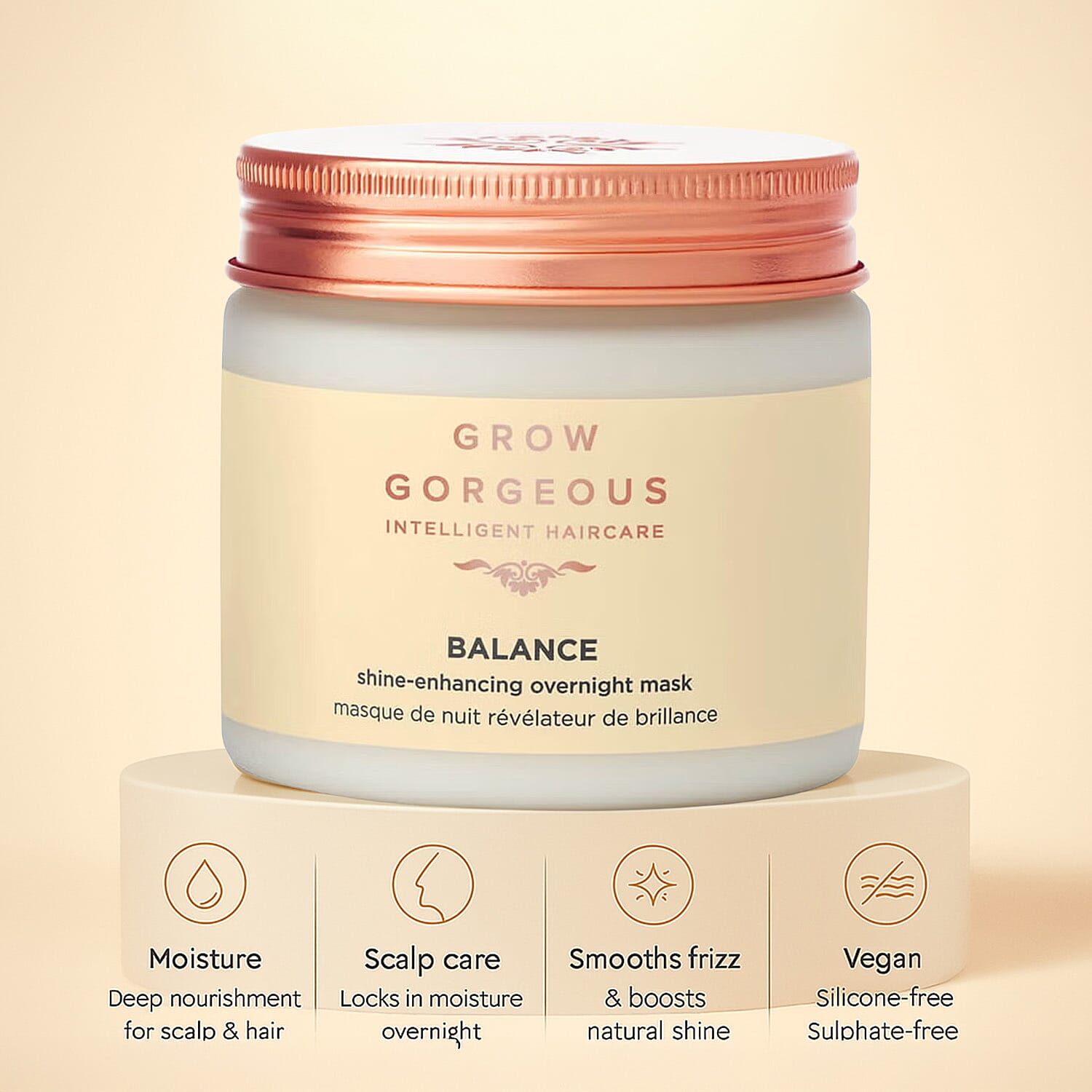 Grow Gorgeous Balance Shine-Enhancing Overnight Mask - 200ml