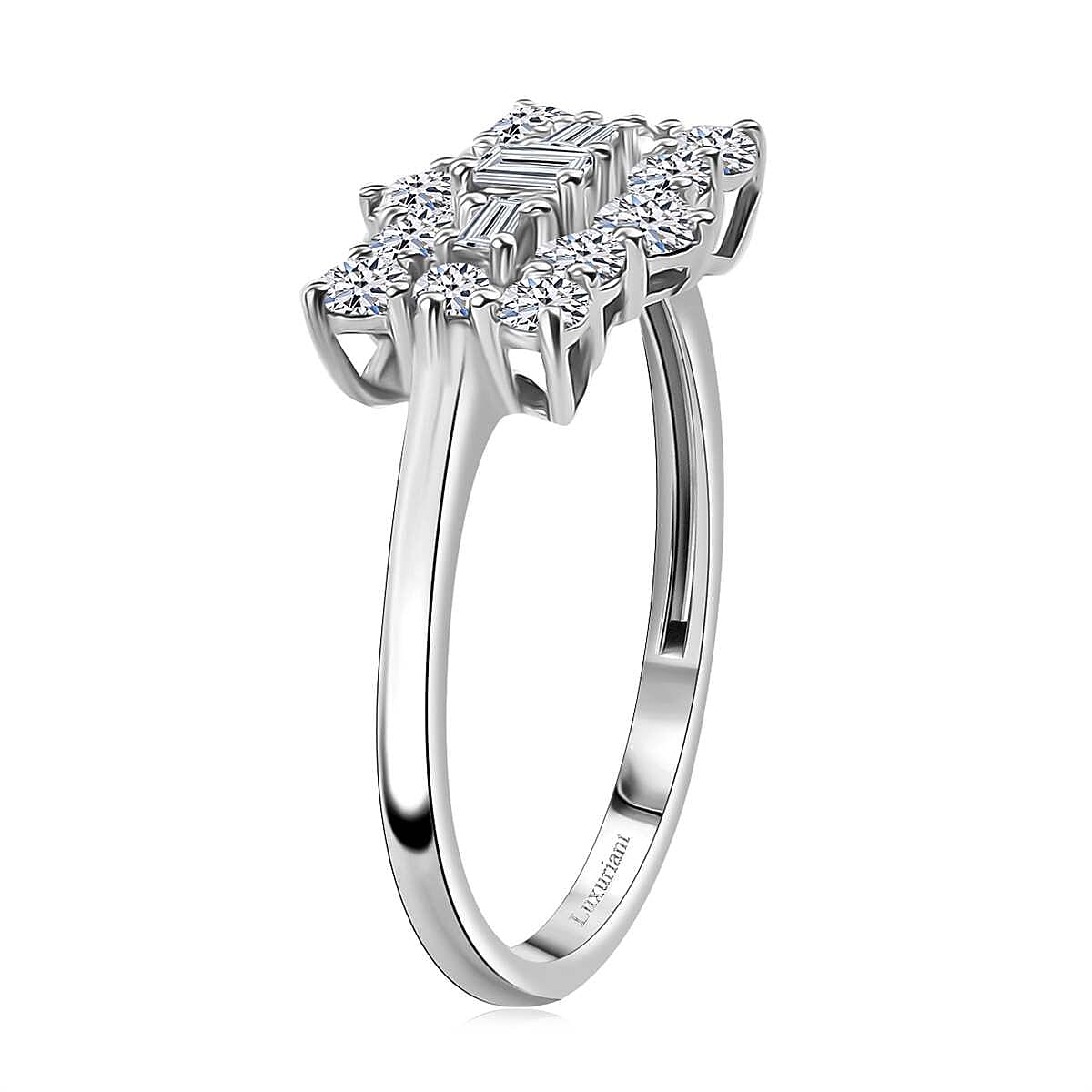 Luxuriant Diamond  950 Platinu Lab Grown Diamond SGL Certified   EF, VS Cluster Ring 1.00 Ct