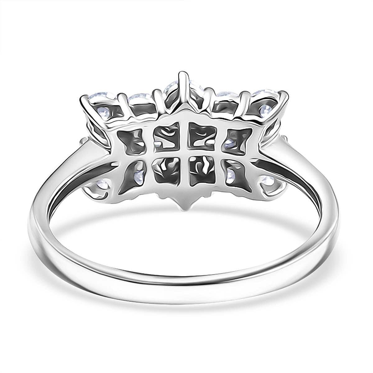 Luxuriant Diamond  950 Platinu Lab Grown Diamond SGL Certified   EF, VS Cluster Ring 1.00 Ct